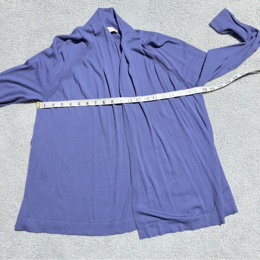 👉LOFT Open Front Long Sleeve Cardigan | Women's | Periwinkle Blue | Size: Medium - Picture 5 of 6